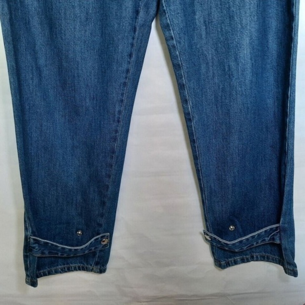 Good American Jeans 12 Paper‎ Bag Belt Cinched Ankle Curvy Pleated Preppy Casual - Picture 3 of 12